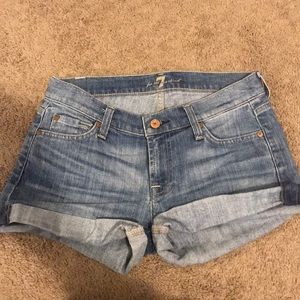 7 for all mankind jean shorts